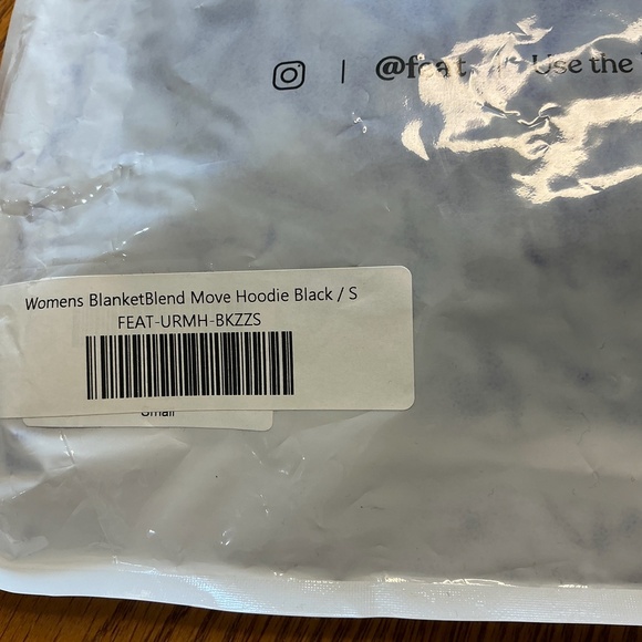NWT FEAT Warm Blanket Blend Move Hoodie Unisex Size Medium Small Black - Picture 3 of 3